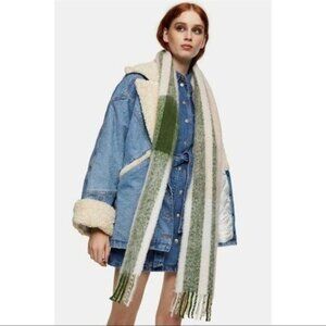 Nordstrom TOPSHOP brushed  scarf  One Size New with Tags Multi Colored Super sof